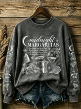 Women's Midnight Margaritas Print Casual Sweatshirt