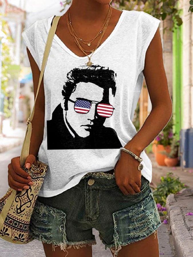 Women's The King Print Tank Top