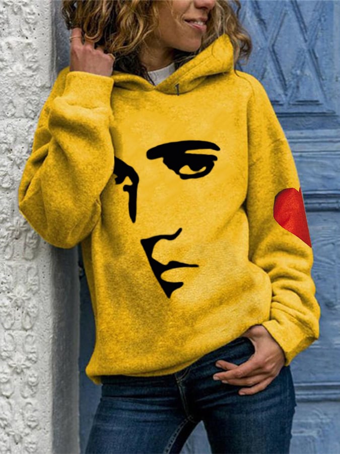 Women's Silhouette Print Souvenir Hoodie