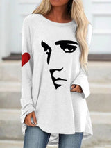 Women's Silhouette Print Souvenir Long Sleeve T-Shirt