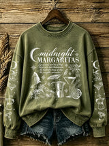 Women's Midnight Margaritas Print Casual Sweatshirt
