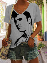 Women's Superstar singer  V-Neck T-Shirt