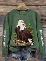 Women's Casual Printed Long-Sleeve Sweatshirt