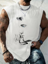 Men's Vintage Music Superstar  Print Tank Top