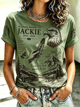 Retro In Loving Memory Of Jackie Rest In Peace Jackie Of Big Bear Valley A Legend. Forever In Our Hearts Print T-Shirt