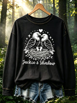 Women's Printed Crew Neck Sweatshirt