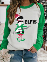 Women's Musical Note King Of Rock Roll Print Casual Sweatshirt