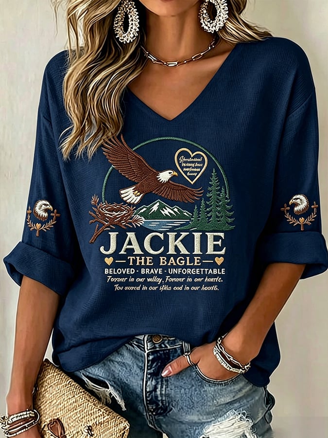 Retro In Loving Memory Of Jackie Rest In Peace Jackie Of Big Bear Valley A Legend. Forever In Our Hearts Print T-Shirt