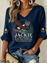 Retro In Loving Memory Of Jackie Rest In Peace Jackie Of Big Bear Valley A Legend. Forever In Our Hearts Print T-Shirt