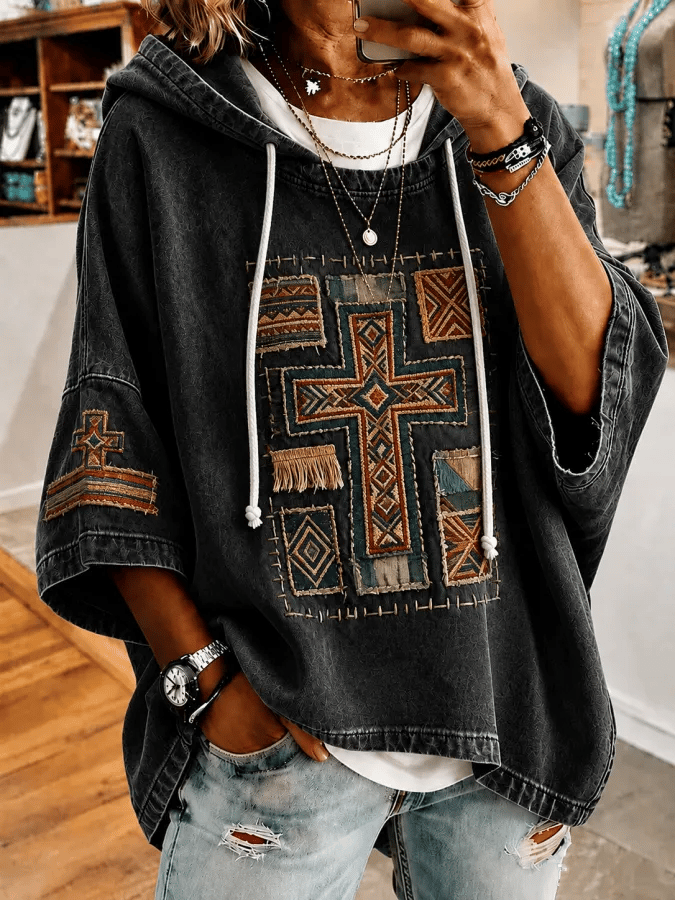 Women's Casual Printed Loose Sweatshirt