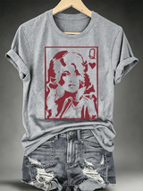 Women's Queen of Hearts Shirt Country Music Graphic Tee
