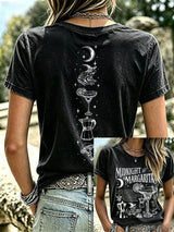 Women's Midnight Margaritas Print Casual T-shirt