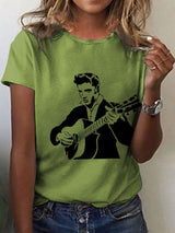 Women's Retro Music Star Print T-Shirt