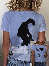 Women's Retro King Of Rock Roll Print T-Shirt