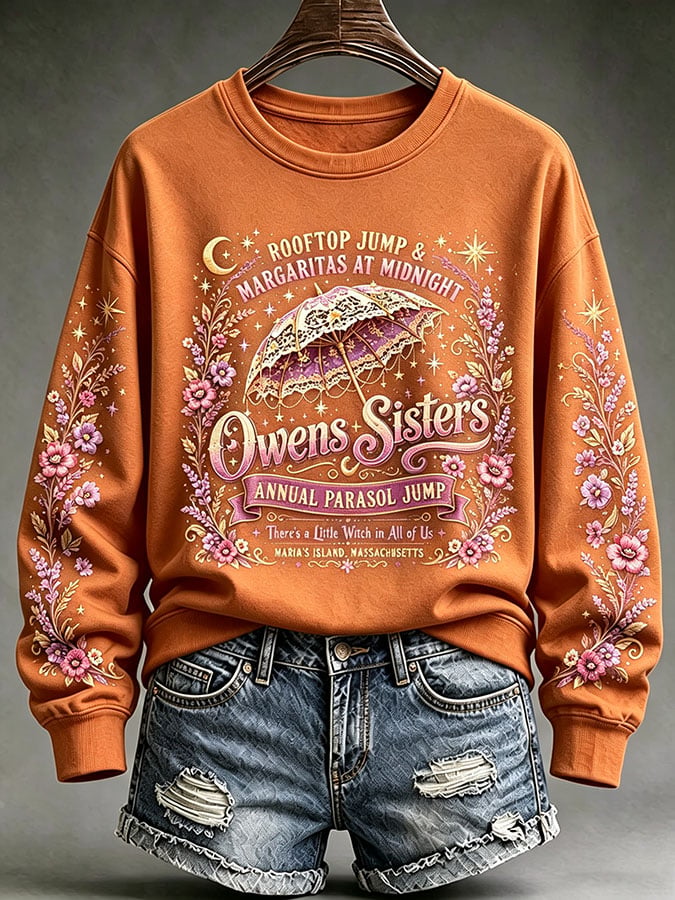 Women's Owens Sisters Print Casual Sweatshirt