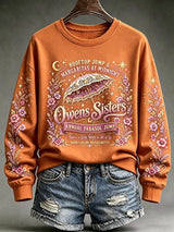 Women's Owens Sisters Print Casual Sweatshirt