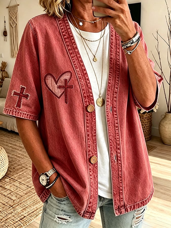 Women's Faith  Print Cardigan