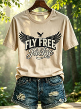 Retro Fly Free Jackie Print T-Shirt