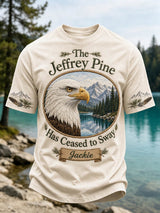 Men'S Casual Bald Eagle "Jackie" Print T-Shirt