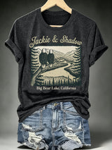 Women's JACKIE & SHADOW Print Crew-Neck T-Shirt