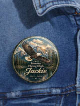 Unisex Retro Forever Flying High, Jackie 2012 - 2026 Pin-Back Button
