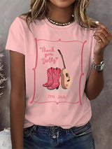 Retro Thank You Dolly Print T-Shirt