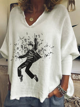 Women's Vintage King Of Rock Roll Print Sweatshirt