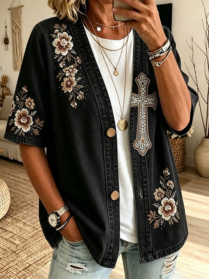 Women's Faith  Print Cardigan