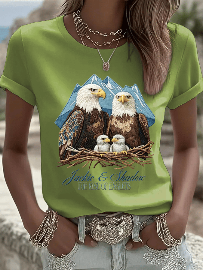 Women's Jackie & Shadow Print Casual T-Shirt