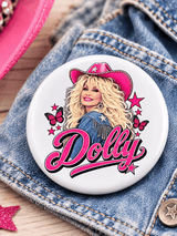 Forever Our Queen of Country Print Button