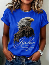 Women'S Casual Bald Eagle "Jackie" Print Top