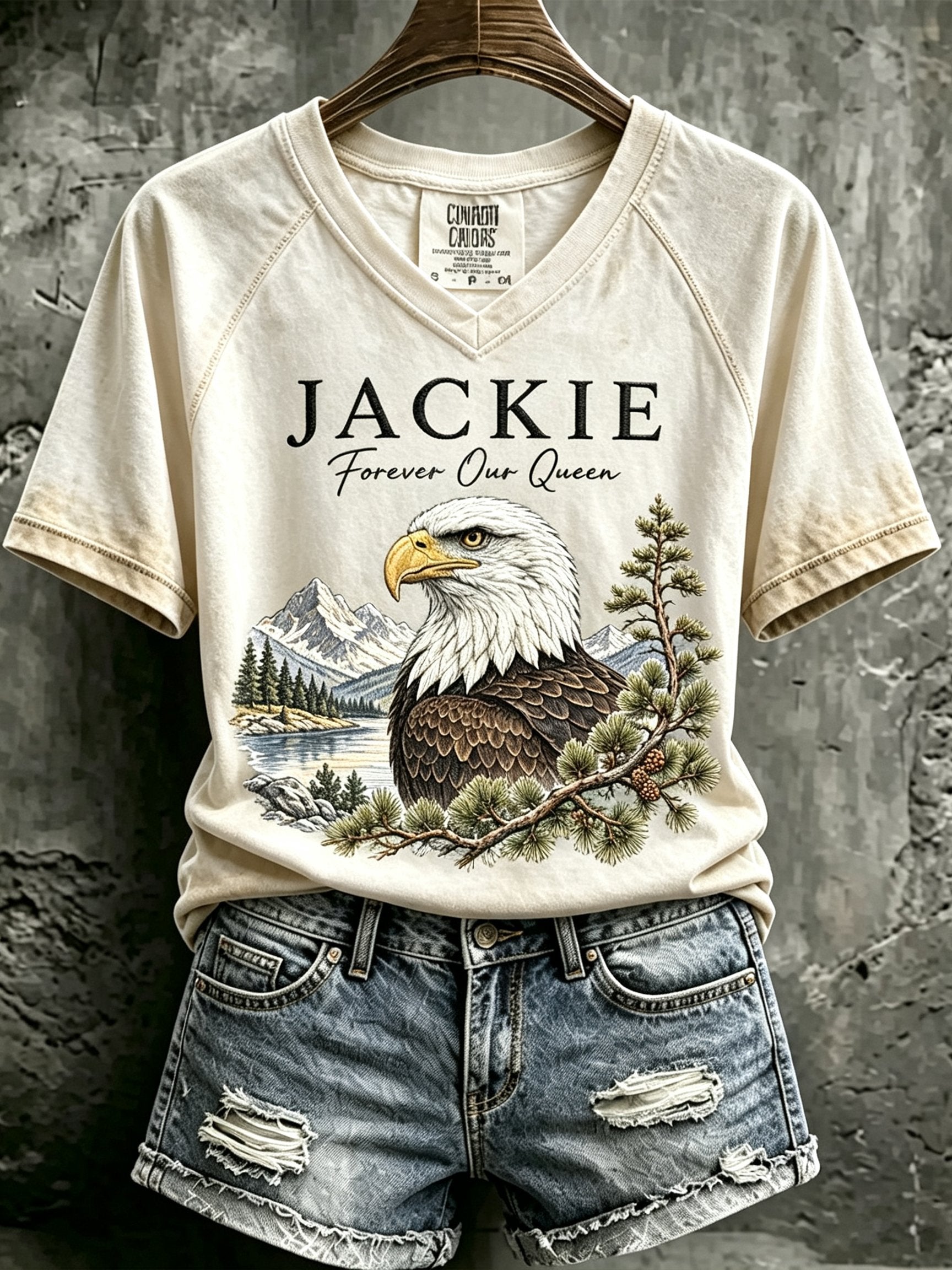Women's Forever Over Big Bear, Fly Free Jackie Print T-shirt