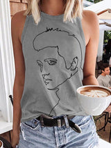 Women's  Fashion Music Print Tank Top