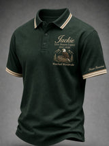 Men's Bald Eagle Jackie Print Polo Shirt