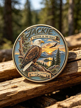 Unisex Retro Loves & Prayers  Our Hearts Are With Jackie Pin-Back Button