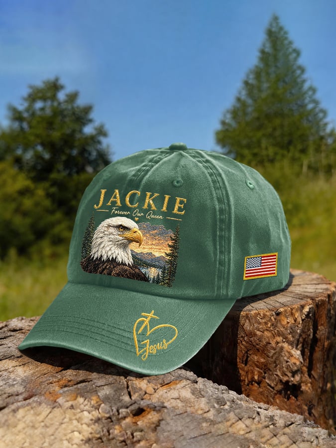 Retro Jackie Forever Our Queen Print Baseball Cap