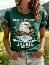 Women's Retro "Forever Watching The Sky" Jackie Print Crew Neck T-Shirt
