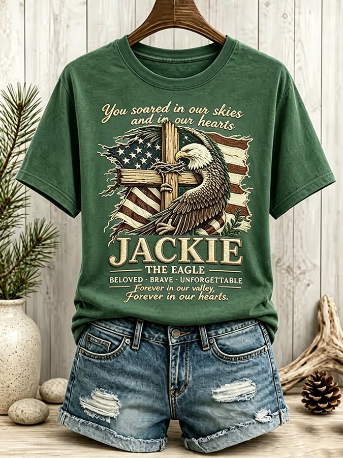 Retro In Loving Memory Of Jackie Rest In Peace Jackie Of Big Bear Valley A Legend. Forever In Our Hearts Print T-Shirt