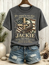 Retro In Loving Memory Of Jackie Rest In Peace Jackie Of Big Bear Valley A Legend. Forever In Our Hearts Print T-Shirt
