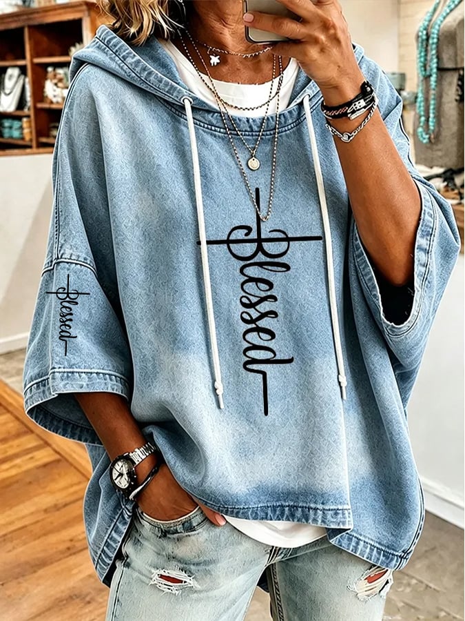 Women's  Faith Over Fear Printing  Top