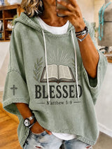 Women'S Casual "Faith" Print Top