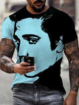 Men's Retro Music Star Print T-Shirt