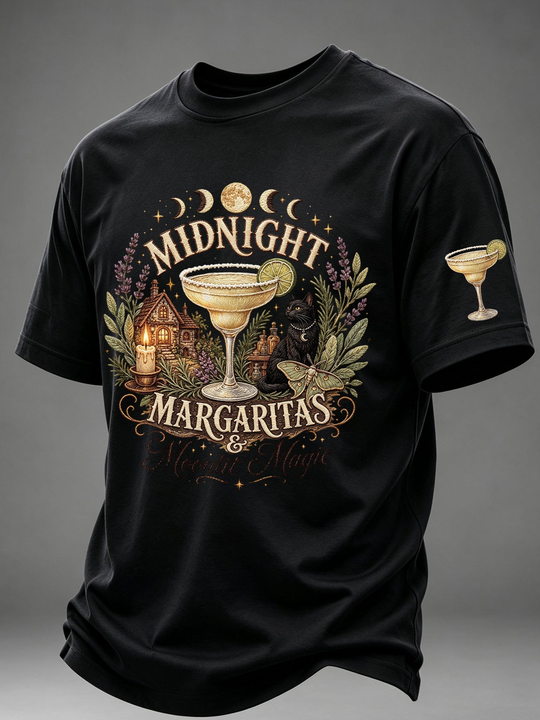 Men's Midnight Margaritas Print Casual T-shirt