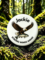 Unisex Retro Jackie Strong Pin-Back Button