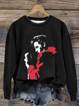 Women's Retro King Of Rock Roll Print Sweatshirt