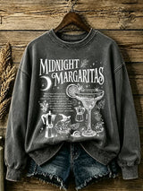 Women's Midnight Margaritas Print Casual Sweatshirt