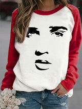 Women's Silhouette Print Souvenir Print Sweatshirt