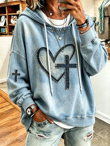 Women's  Faith  Pattern Hoodie
