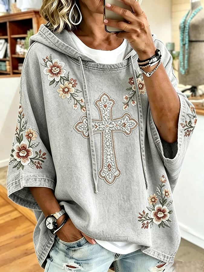 Women's Casual Faith Print Top