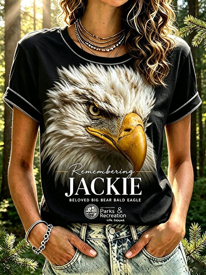 Retro In Loving Memory Of Jackie Rest In Peace Jackie Of Big Bear Valley A Legend. Forever In Our Hearts Print T-Shirt